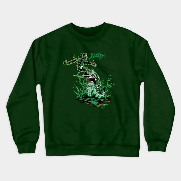 Jumping the Zombie Crewneck Sweatshirt by ShokXoneStudios